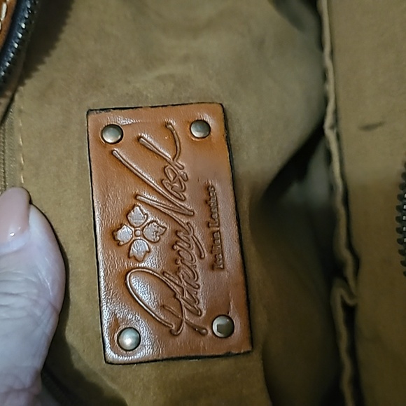 PatriciaNash. Rosa Benini Tan Ladies Womens Bag Leather Patch Appliqu - Picture 5 of 6